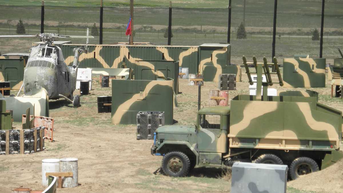 Military obstacles on the course